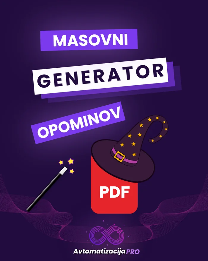 Masovni generator PDF opominov in ponudb