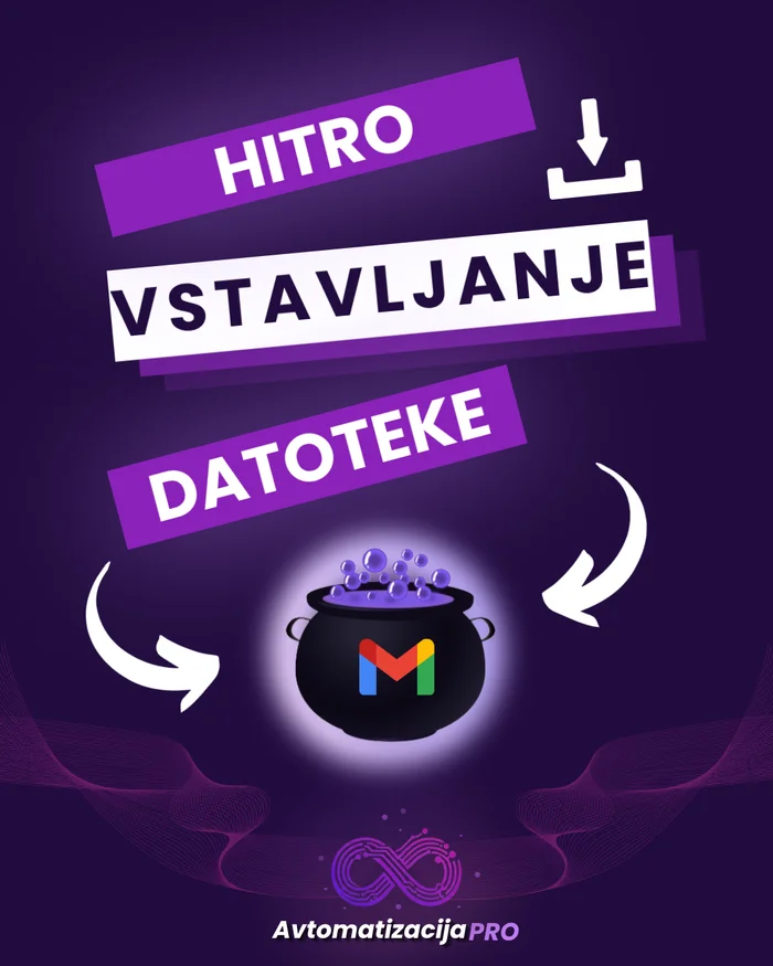 Hitro vstavljanje datotek v Gmail — avtomatizacija pošiljanja e-pošte
